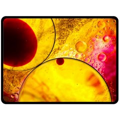 Abstract Water Oil Macro Fleece Blanket (large)  by Nexatart