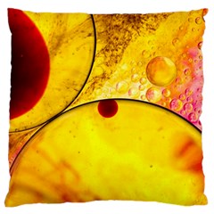 Abstract Water Oil Macro Large Cushion Case (one Side) by Nexatart