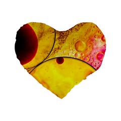 Abstract Water Oil Macro Standard 16  Premium Heart Shape Cushions by Nexatart