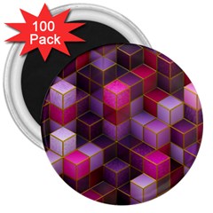 Cube Surface Texture Background 3  Magnets (100 Pack) by Nexatart