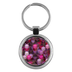 Cube Surface Texture Background Key Chains (round)  by Nexatart