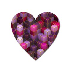 Cube Surface Texture Background Heart Magnet by Nexatart