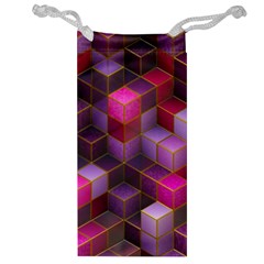 Cube Surface Texture Background Jewelry Bag by Nexatart