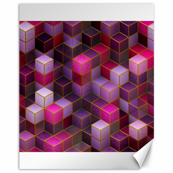 Cube Surface Texture Background Canvas 11  x 14  