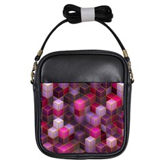 Cube Surface Texture Background Girls Sling Bags