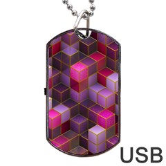 Cube Surface Texture Background Dog Tag Usb Flash (two Sides) by Nexatart