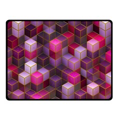 Cube Surface Texture Background Double Sided Fleece Blanket (small)  by Nexatart