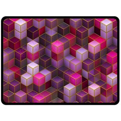 Cube Surface Texture Background Double Sided Fleece Blanket (large)  by Nexatart