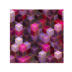 Cube Surface Texture Background Small Satin Scarf (square) by Nexatart