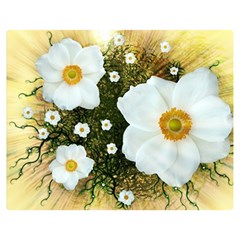 Summer Anemone Sylvestris Double Sided Flano Blanket (medium)  by Nexatart