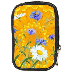 Flowers Daisy Floral Yellow Blue Compact Camera Cases by Nexatart