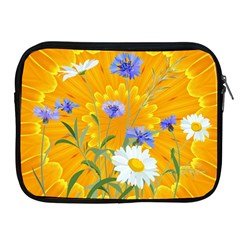 Flowers Daisy Floral Yellow Blue Apple Ipad 2/3/4 Zipper Cases by Nexatart