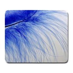 Feather Blue Colored Large Mousepads by Nexatart