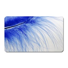 Feather Blue Colored Magnet (rectangular) by Nexatart