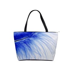 Feather Blue Colored Shoulder Handbags by Nexatart