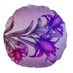 Flowers Flower Purple Flower Large 18  Premium Round Cushions by Nexatart