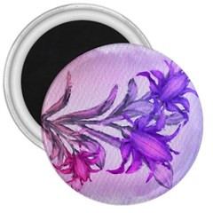 Flowers Flower Purple Flower 3  Magnets by Nexatart