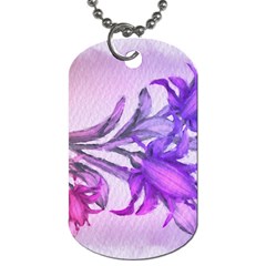 Flowers Flower Purple Flower Dog Tag (one Side) by Nexatart