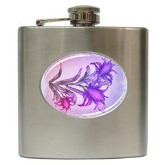 Flowers Flower Purple Flower Hip Flask (6 Oz) by Nexatart