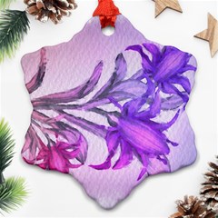 Flowers Flower Purple Flower Ornament (snowflake)