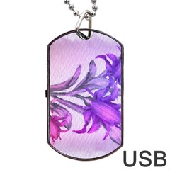 Flowers Flower Purple Flower Dog Tag Usb Flash (one Side) by Nexatart