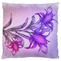 Flowers Flower Purple Flower Large Flano Cushion Case (one Side) by Nexatart