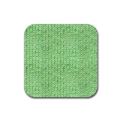 Knittedwoolcolour2 Rubber Coaster (square)  by snowwhitegirl