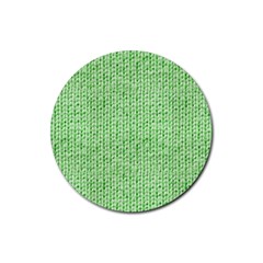 Knittedwoolcolour2 Rubber Coaster (round)  by snowwhitegirl