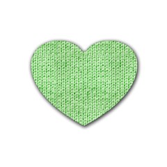 Knittedwoolcolour2 Rubber Coaster (heart)  by snowwhitegirl