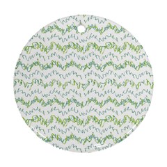 Wavy Linear Seamless Pattern Design  Ornament (round) by dflcprints