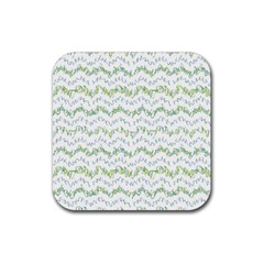 Wavy Linear Seamless Pattern Design  Rubber Coaster (square)  by dflcprints