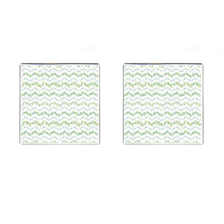 Wavy Linear Seamless Pattern Design  Cufflinks (Square)