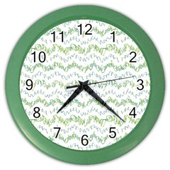 Wavy Linear Seamless Pattern Design  Color Wall Clocks by dflcprints