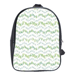 Wavy Linear Seamless Pattern Design  School Bag (large) by dflcprints