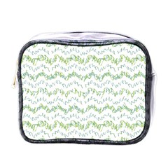 Wavy Linear Seamless Pattern Design  Mini Toiletries Bags by dflcprints