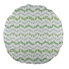 Wavy Linear Seamless Pattern Design  Large 18  Premium Round Cushions by dflcprints