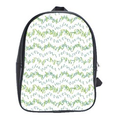 Wavy Linear Seamless Pattern Design  School Bag (xl) by dflcprints