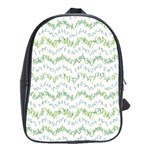 Wavy Linear Seamless Pattern Design  School Bag (XL) Front