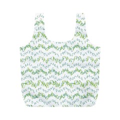 Wavy Linear Seamless Pattern Design  Full Print Recycle Bags (m)  by dflcprints