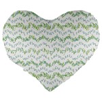 Wavy Linear Seamless Pattern Design  Large 19  Premium Flano Heart Shape Cushions Back