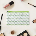 Wavy Linear Seamless Pattern Design  Cosmetic Bag (XS) Front