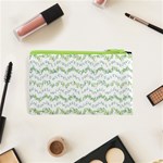 Wavy Linear Seamless Pattern Design  Cosmetic Bag (XS) Back