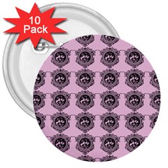 Three Women Pink 3  Buttons (10 Pack) 