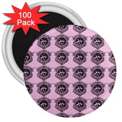 Three Women Pink 3  Magnets (100 Pack)