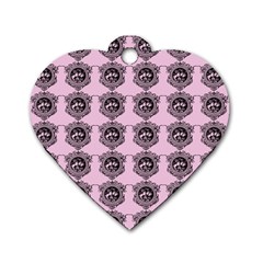 Three Women Pink Dog Tag Heart (one Side)