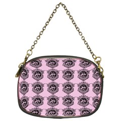 Three Women Pink Chain Purses (one Side) 