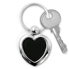 Pink Flowers On Black Key Chains (heart)  by snowwhitegirl