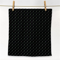 Pink Flowers On Black Face Towel