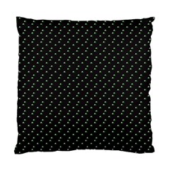 Pink Flowers On Black Standard Cushion Case (two Sides) by snowwhitegirl