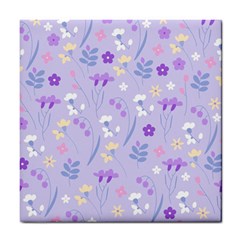 Violet,lavender,cute,floral,pink,purple,pattern,girly,modern,trendy Tile Coasters by NouveauDesign